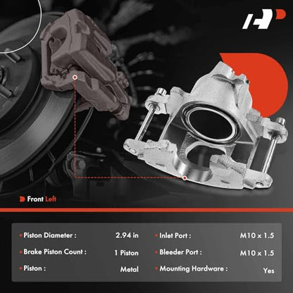 A-Premium Front Left Driver Disc Brake Caliper without Bracket - style: Front Left Wheel (Driver Side)