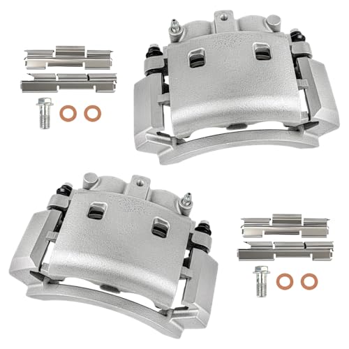cciyu Rear Left & Right Brake Calipers With Bracket 18B4807 18B4806 - size: Rear[18B4807+18B4806]