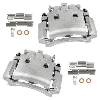 cciyu Rear Left & Right Brake Calipers With Bracket 18B4807 18B4806 - size: Rear[18B4807+18B4806]
