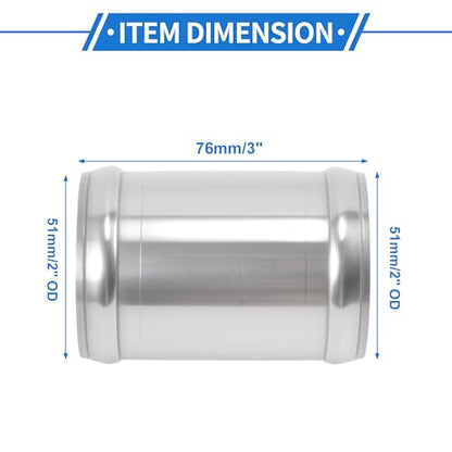 2" OD 0° 6063 Aluminum Alloy Tube Intercooler Pipe 3" Length - size: 2"OD 3"Length