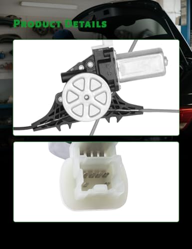 Front Driver Side Power Window Regulator with Motor - size: 80730-EG000