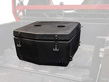 SuperATV Heavy Duty Insulated Rear Cooler/Cargo Box for Polaris General 1000 / General 4 (2016+) - Sealed Lid Keeps Ice in & Mud Out