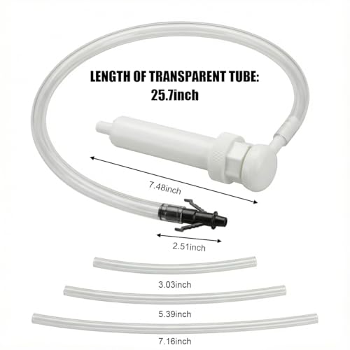 30cc Car Fluid Transfer Pump, Hand Pumps for Gallon Bottles & Wide Mouth Quart Bottles, Automotive Transmission Fluid Pump Transfers Gear Oil, Antifreeze and Differential Fluids (White)