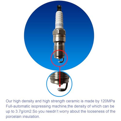 V7443 Laser Iridium Spark Plugs - Automotive Replacement Spark Plugs,OE Replace SP432,8 Pack