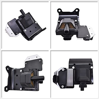 WFLNHB Ignition Coil DR-49 with Ignition Module D577 Replacement for Chevy