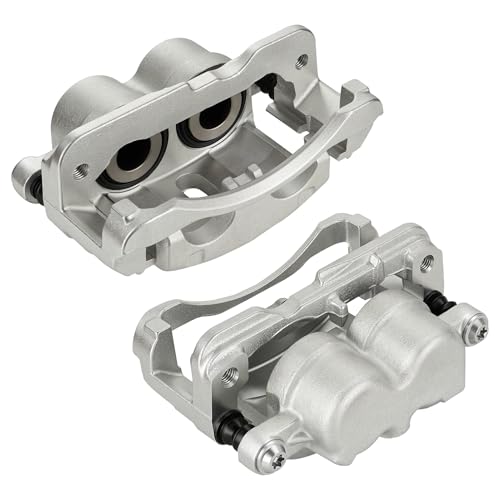 Disc Brake Caliper Assembly with Bracket fit for GMC Savana 1500 2500, Sierra 1500 2500 & Chevrolet Silverado 1500 2500 3500 & Cadillac 2000-2013,front Left and Right Caliper 2PC,18-B4728 18-B4729
