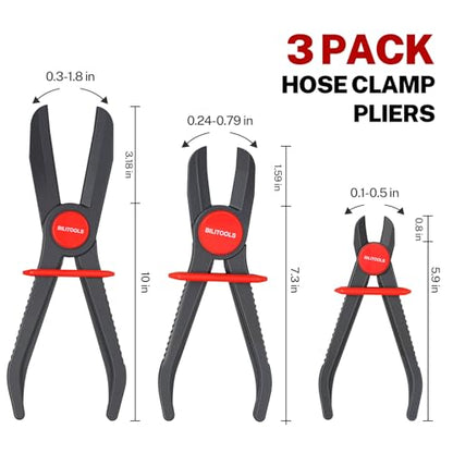 BILITOOLS 3pcs Hose Pinch Off Pliers Set, Straight Clamp Tool for Lines - size: 3-Piece, style: Straight