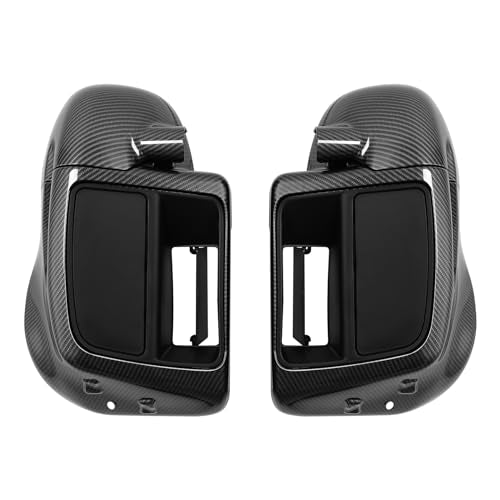 Green-L Carbon Fiber Lower Vented Leg Fairing and LED Turn Signals Light Kit Fit for Harley Touring Road King Street Glide Electra Glide Ultra 2014-2024 - color: Gloss Black #2-Glove Box