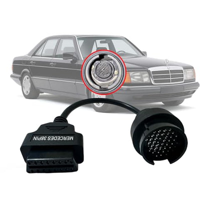 OBD2 to OBD1 Cable for MB Benz 38 Pin OBD2 Adapter Diagnostic Connector - style: Fit for Benz-38pin