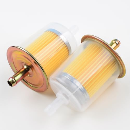 5pcs 5/16” Universal Fuel Filters with 10pcs 8mm Hose Clamps Gas Inline Fuel Filter for Motorcycles, Cars, Trucks