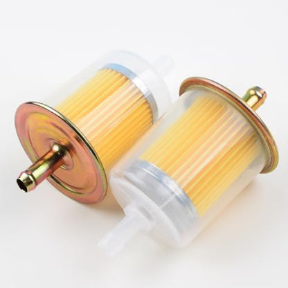 5pcs 5/16” Universal Fuel Filters with 10pcs 8mm Hose Clamps Gas Inline Fuel Filter for Motorcycles, Cars, Trucks