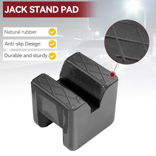 Car Jack Stand Pad Rubber Universal Lift Pads Slotted Floor Adapter Repair Tool Frame Rail Pinch Weld Lifting Support Protector 3 Ton - size: 3Ton & 2Pcs