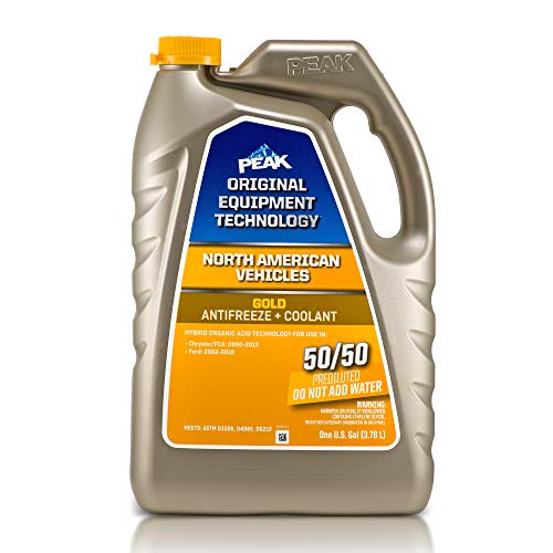 PEAK OET Extended Life Gold 50/50 Prediluted Antifreeze/Coolant for North American Vehicles, 1 Gal. - size: 50/50