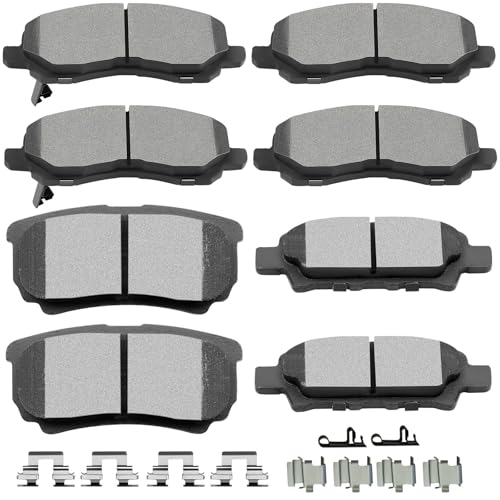 SCITOO 8pcs Ceramic Front Rear Disc Brake Pads Set fit For Jeep For Compass - size: Front D866 & Rear D1037