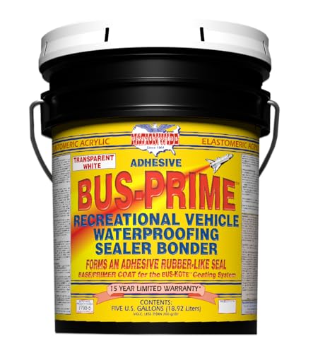 BUS-PRIME Roof Coating Primer - Clear (5 Gallon) - size: 640 Fl Oz (Pack of 1)