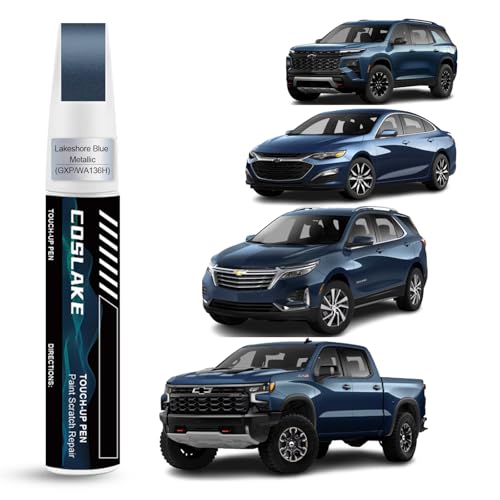Car Touch Up Paint(Lakeshore Blue Metallic(GXP/WA136H)) for Chevrolet - color: Lakeshore Blue Metallic(GXP/WA136H) for 2026 Silverado/2025 Silverado/2024 Silverado/2026 Equinox/2025 Equinox/2024 Equinox/2025 Malibu/2026 Tahoe/2025 Tahoe/2026 Traverse/2025