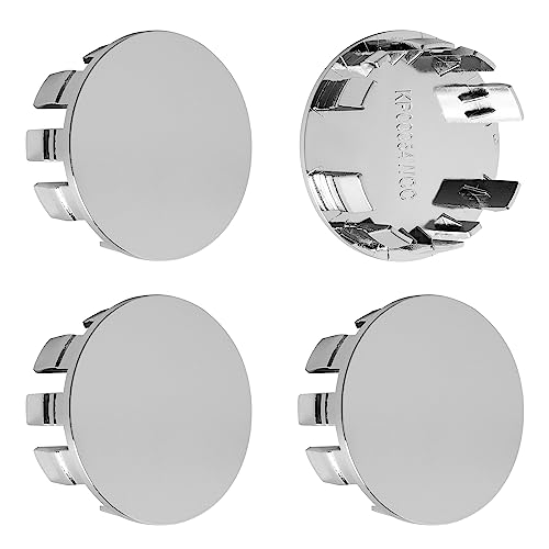 2.4Inch 62MM Wheel Center Caps, Pack of 4 (Chrome, Outer 62MM, Inner 56MM, Easy DIY Installation) - color: Chrome, size: Outer 62.0MM , Inner 56.4MM