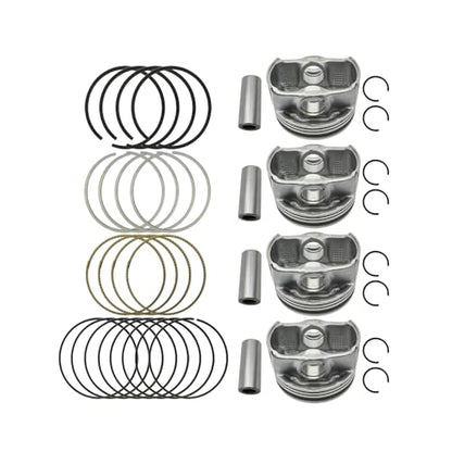 4Pcs STD Engine Piston & Ring Kit, 23041-2E800 23040-2E601 Replacement Piston & Piston Rings Compatible with Hyundai Kona Veloster Elantra/with Kia 2.0L 2017-2019