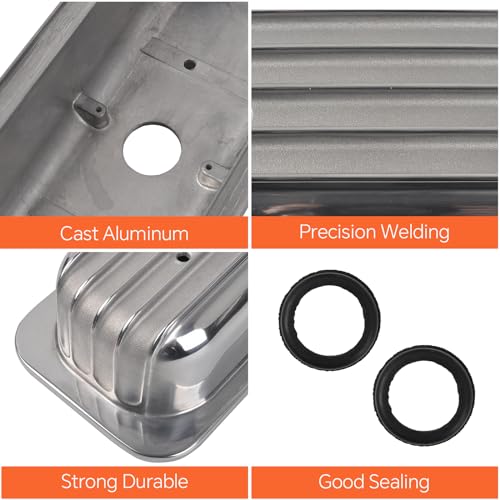 Valve Covers Short Polished Finned Center Bolt - color: Polish, size: SBC 87-97