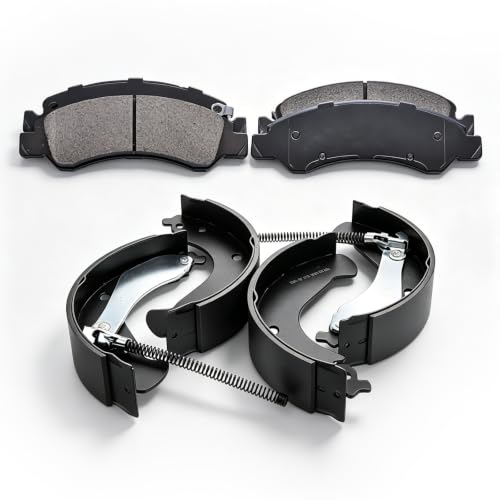 Front Rear Ceramic Brake Pads And Drum Shoe Kit For Chevrolet Silverado 1500 GMC - style: D1363+S855