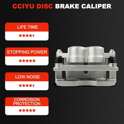 cciyu Front Right Disc Brake Caliper Assembly With Bracket 18B5005 - size: Front Right[18B5005]