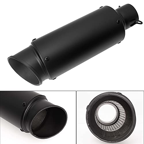 Universal Slip on Modified Exhaust Mufflers with Silencers Compatible with Motorcycle Grom ATV Dirt Bike Street Bike Scooter Pipe Diameter 38mm-51mm Exhaust,Black - color: Black