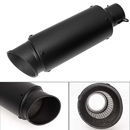Universal Slip on Modified Exhaust Mufflers with Silencers Compatible with Motorcycle Grom ATV Dirt Bike Street Bike Scooter Pipe Diameter 38mm-51mm Exhaust,Black - color: Black