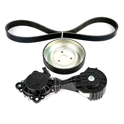 Tykick Drive Belt Tensioner Assembly Kit with Engine Water Pump Pulley & Serpentine Belt for Mini Cooper Countryman Paceman 2007-2016 1.5L 1.6L 2.0L L3 L4 Replaces 11287598833 11517545958 1060352
