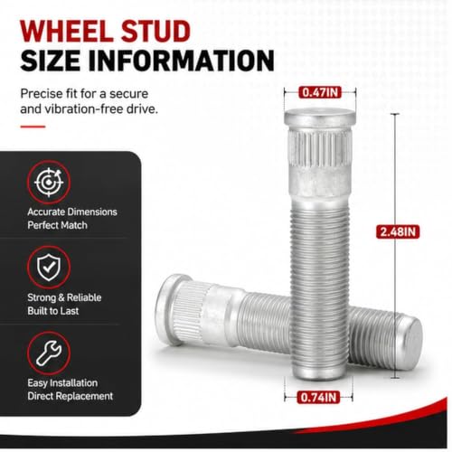 8PCS Wheel Stud Fits for Dodge Ram 2500 3500 2012-2019 6509866AA