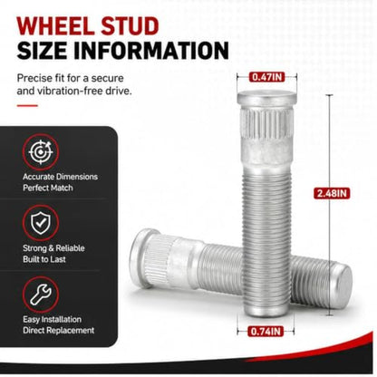 8PCS Wheel Stud Fits for Dodge Ram 2500 3500 2012-2019 6509866AA