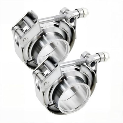 ROADFORMER 2 inch V Band Clamp with Flanges, Quick Release, 2 Pack - size: 2 inch