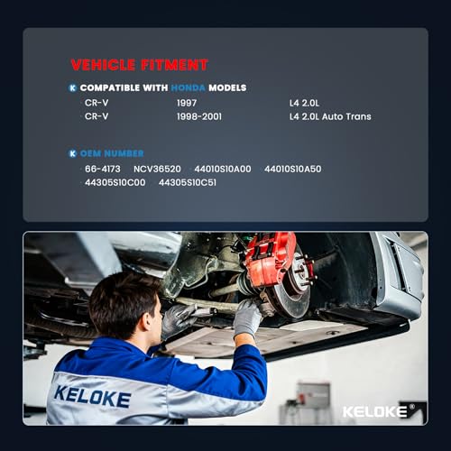 KELOKE CV Axle Shaft Assembly Compatible with Honda - size: 66-4173