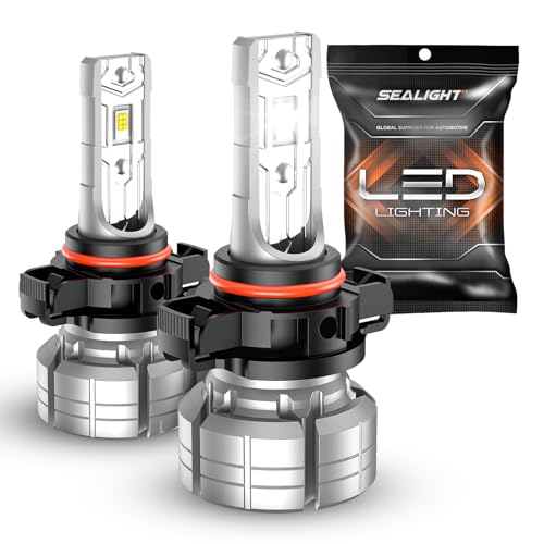 SEALIGHT 5202 LED Fog Light Bulbs, 12000LM 24W, 6500K Cool White (2 Pack) - color: White, size: 5202
