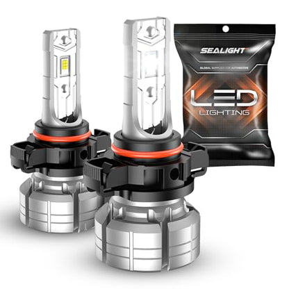 SEALIGHT 5202 LED Fog Light Bulbs, 12000LM 24W, 6500K Cool White (2 Pack) - color: White, size: 5202