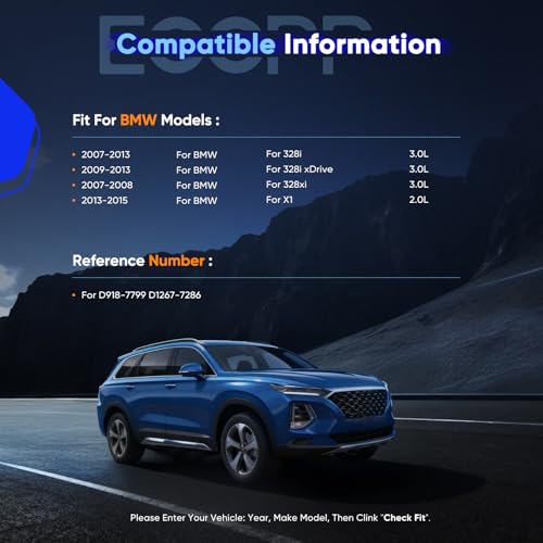 Brake Pads,ECCPP 8pc Ceramic Disc Brake Kits fit For BMW For 328i 2007-2013 - size: Front D918-7799 + Rear D1267-7286