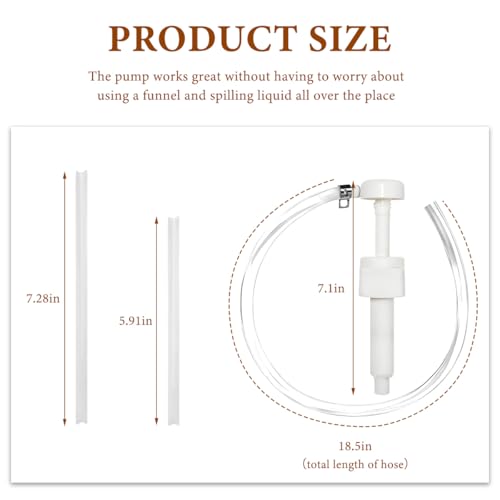 KVAEY 4 CC Fluid Pump for Quart Bottles, Automotive Quart Bottle Hand Pump with Flexible Tube, Fluid Pump Transfer Gear Oil Transmission and Differential Fluid, Car Accessories (8 CC) - color: 8 CC