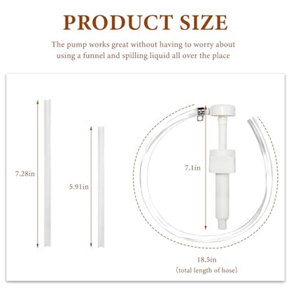 KVAEY 4 CC Fluid Pump for Quart Bottles, Automotive Quart Bottle Hand Pump with Flexible Tube, Fluid Pump Transfer Gear Oil Transmission and Differential Fluid, Car Accessories (8 CC) - color: 8 CC