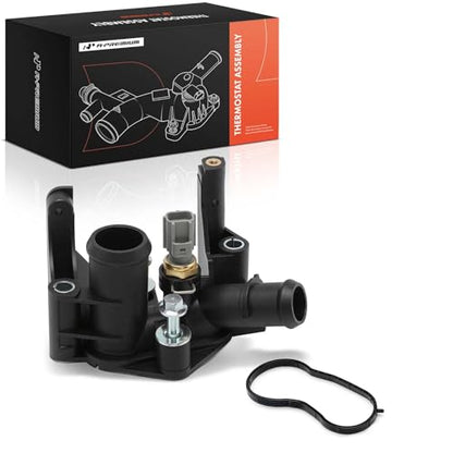 A-Premium Rear Engine Coolant Thermostat Housing Assembly with Sensor, Seal