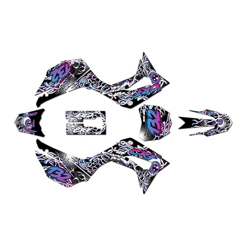 Graphics Kit for Honda CRF110F (2019-2026) CORE Series Cm 16 Mil - On/Off the Road - Dirt Pit Bike Motorcycle Stickers, Dirtbike Racing Automotive Decal Motocross Accessories no-Plastics - color: Cm, size: 16 Mil - On/Off the Road