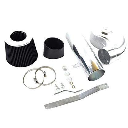 3.5-Inch Cold Air Intake Kit with Filter 1988-1995 Compatible for Chevrolet GMC C/K/R/V C1500 C2500 C3500 K1500 K2500 K3500 for Suburban 1500 2500 4.3L V6 5.0L 5.7L V8 (Silver Tube & Black FIlter) - style: Silver Tube & Black FIlter