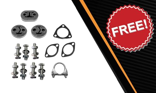 Northeastern Exhaust | Stainless Steel Front Pipe, Muffler, Resonator Exhaust System Kit Compatible for Tribute 2005-2006 | Escape 2005-2008 2.3L | Includes Gasket, Clamp, Hanger & Bolts & Nuts
