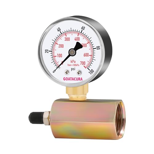 2" Gas Test Pressure Gauge, 0-100psi/kpa, 3/4" FNPT Connection, - size: 0-100psi, style: Zinc Plated Steel Body