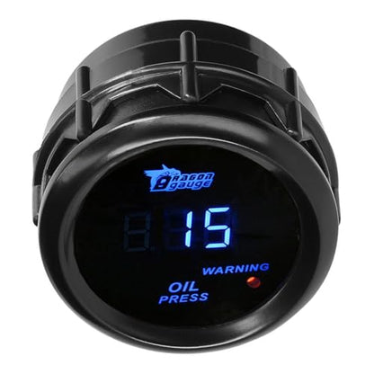 Car Oil Pressure Gauge 12V Auto Oil Press Gauge Psi 2" 52mm Meter - color: Blue Light Oil Press Psi