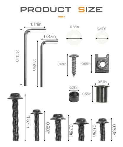SCUARI Motorcycle Fairing Bolt Kit,Car Accessories Fairing Bolt Kit,177 PCS Motorcycle Fairing Cowling Screws Bolts,Aluminum Fairing Bolts Nut Clips Kit,Suitable for Most Sports Motorcycles