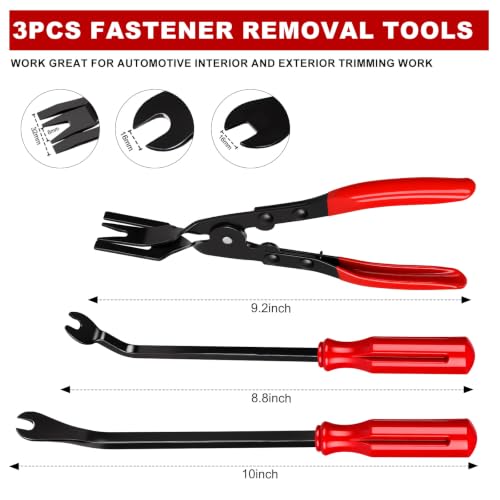 46 Pcs Hook and Pick Set Auto Trim Removal Tool Kit Car Clip Plier Red - color: Red, size: 46 PCS