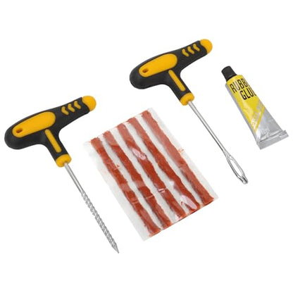 Car Tire Repair Tool Set with Rubber Strips Tubeless for Truck Motorcycle