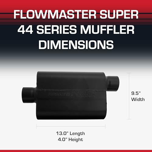 Flowmaster Super 44 Series Chambered Muffler – 3.00" Center In/Offset Out - color: Center In / Offset Out