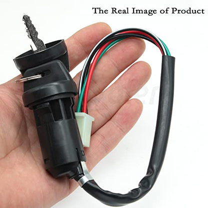 4 Wires Ignition Switch Key with Cap Fit for 50cc 70cc 90cc 110cc 125cc 150cc 200cc 250cc TaoTao SUNL ATV Dirt Bike.