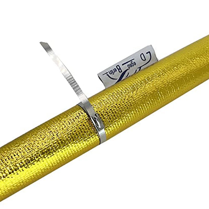 Heat Shroud Sleeving Exhaust Heat Shield Fuel line Wire Heat Sleeve Golden Hose Heat wrap for Ultimate Hi-Temp Protection with 10PCS Metal Zip Ties (3/4''I.D. x 10FT) - color: gold, size: 3/4''I.D.