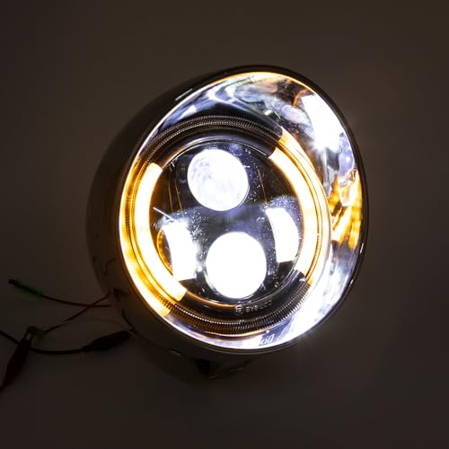 Motorcycle Headlight Assembly LED 5.31 inch Head Light Headlamp For Chopper Cruiser 883 Steed VLX 400/600 Shadow 600 VTX1300 Magna 250/600/750 CA 250 ca250 vtx 1800